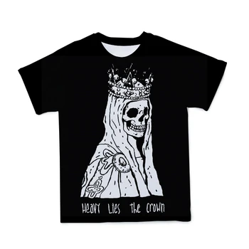 Letné Mužov 3d T-Shirt Harajuku Cool Fashion Street Style Muži/WomenT-Tričko Skull Série Oblečenie Veľkosť 110-6XL
