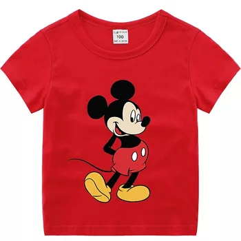 Letné Nový Chlapec Oblečenie Cartoon Mickey Mouse Tričká Bavlna Deti Dievča Tee Top Bežné Deti, Oblečenie Pre 2-12 Rokov