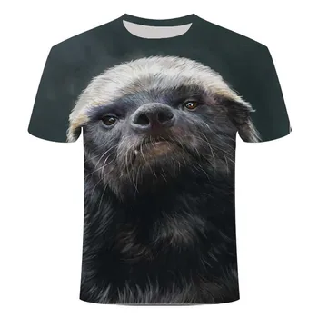 Letné rýchle sušenie módy nové legrační zviera vzor 3DT tričko pánske ulici príležitostné športové priedušná-krátke rukávy T-shirt top