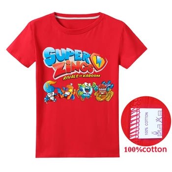 Letné Superzings Bavlna Deti Detský Oblečenie Dievčatá Cartoon Vytlačené T Košele Dieťa Super Zings T-Shirts Dieťa Boys Tee Topy
