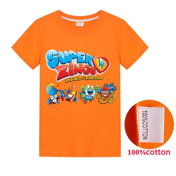 Letné Superzings Bavlna Deti Detský Oblečenie Dievčatá Cartoon Vytlačené T Košele Dieťa Super Zings T-Shirts Dieťa Boys Tee Topy