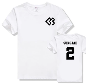 Letné štýl kpop btob narodil poraziť logo a meno člena tlač krátke rukáv tričko pre fanúšikov podporné t-shirt