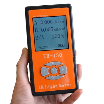 LH-130 Infračervené Svetlo, Žiara Power Meter Tester Radiometer LED Svetelnej Intenzity Slnečného žiarenia Meter