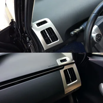 LHD RHD Nehrdzavejúcej Ocele strane otvoru klimatizácia AC zásuvky dekoratívne rám, kryt trim pre Toyota Prius ZVW30 OBDOBIE 2010-XW30