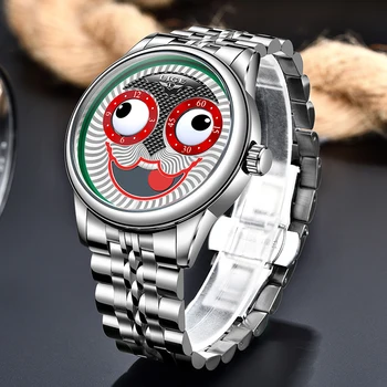 LIGE Joker Hodinky automatické Muži hodinky top značky luxusné Tourbillon Kostra Nepremokavé Hodiny muži mechanické hodinky reloj hombre