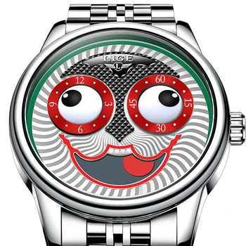 LIGE Joker Hodinky automatické Muži hodinky top značky luxusné Tourbillon Kostra Nepremokavé Hodiny muži mechanické hodinky reloj hombre