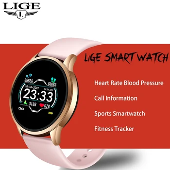 LIGE Luxusné Smart Hodinky Ženy, Šport, Hodinky Vodotesné Fitness Sledovanie Tepovej frekvencie, Krvného Tlaku Monitor Krokomer pre Android ios