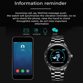 LIGE Nové smart Pánske hodinky mužov Nepremokavé sport Pre iPhone Srdcového tepu, Krvného tlaku funkcia smartwatch Fitness tracker