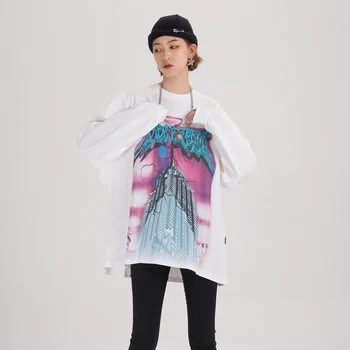 Lightning Grafické Tees Nadrozmerné Tričko pre Ženy Punk Rock Streetwear Lenivosť Šaty Plus Veľkosť 2020 Jar Nové Módne Oblečenie