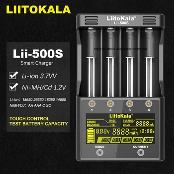 Liitokala Lii-500 Lii-PD4 Lii-500S LCD 3,7 V 18650 18350 18500 21700 20700B 20700 14500 26650 AA NiMH batérie lithium-Nabíjačky