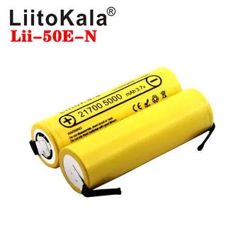 LiitoKala lii-50E 21700 5000mah Nabíjateľná Batéria 3,7 V 5C vypúšťanie Vysoký Výkon batérie Pre Vysoko energetických Spotrebičov+DIY Nicke