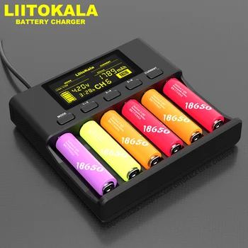 LiitoKala Lii-PD4 Lii-S6 Lii500s Nabíjačka pre 18650 26650 21700 18350 AA AAA 3,7 V/3.2 V/1.2 V/ lítium-NiMH batérie