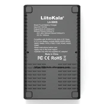 LiitoKala Lii-S6 Lii-PD4 Lii-500S 3.2 V, 3,7 V 18650 Batérie, nabíjačky, 6-Slot Auto-Polarita Zistiť 26650 21700 18500 AA AAA batérie
