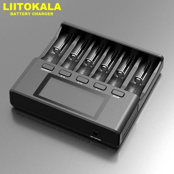 LiitoKala Lii-S6 Lii-PD4 Lii-500S 3.2 V, 3,7 V 18650 Batérie, nabíjačky, 6-Slot Auto-Polarita Zistiť 26650 21700 18500 AA AAA batérie