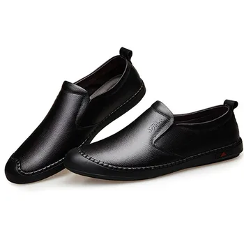 LIN KRÁĽ Nové Dizajnér Mužov Mokasíny Originálne Kožené členkové Topánky Pohodlné Pošmyknúť Na Lazy Bytov Topánky Mocassin Homme Chaussures