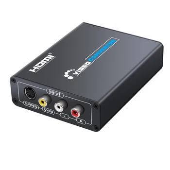 LiNKFOR 3RCA AV CVBS Kompozitné S-Video R/L Audio Adaptér HDMI Upscaler 720p/1080p s 3RCA S-Video Kábel pre DVD VCR PS2, PS3