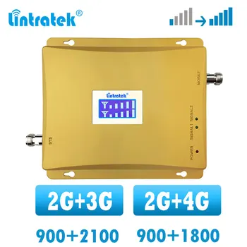 Lintratek 2g 4g LTE 1800 DCS signálu Celulárnej siete booster GSM 900 2g 3G UMTS SIEŤACH repeater 900 2100 Dual band mobil zosilňovač