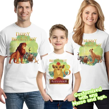 Lion King Narodeniny Rodiny Zodpovedajúce T-Shirts Lion King Strany, Lion King Zodpovedajúce Rodiny Oblečenie Tričko
