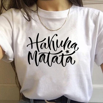 Lion King T Shirt Hakuna Matata Harajuku Ženy Tričko 90. rokov Lete Tlačiť Bežné Ženské Homme Top Tee Funny T-shirt Dropship