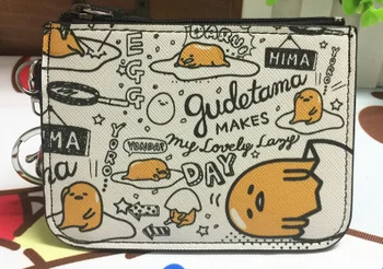 LISM Gudetama Anime Držiteľa Karty PU Cartoon Úverové ID Tašky na Zips na Mince Autobus Karty Peňaženky Dieťa Dievčatá Dary Nové