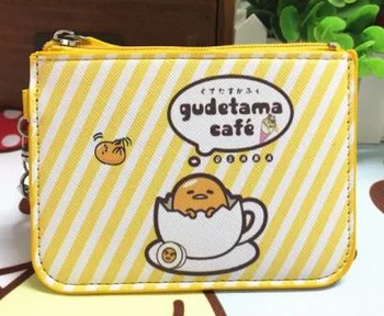 LISM Gudetama Anime Držiteľa Karty PU Cartoon Úverové ID Tašky na Zips na Mince Autobus Karty Peňaženky Dieťa Dievčatá Dary Nové