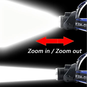 Litwod Z20 IR senzor XM-L2 U3 T6 5000lm LED Reflektor svetlomet zoom nastaviteľné hlavu baterka lampa 18650 batérie predné svetlo