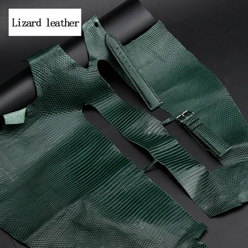 Lizard Koža Watchbands všeobecné použité tmavé zelené Hodinky Remienok Originálny Kožený Náramok Pás Mužov Sledovať Kapela pre zelené hodinky
