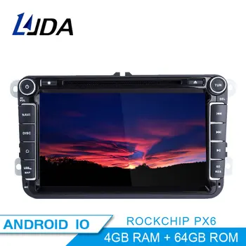 LJDA PX6 Android 10.0 Auto Multimediálny Prehrávač GPS pre Volkswagen VW golf passat b6 Touran polo sedan Tiguan jetta 2 din autorádia