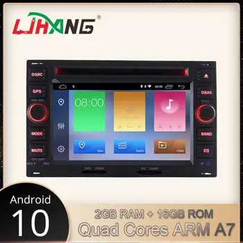 LJHANG 2 Din Android 10 Auto DVD Prehrávač Pre VW/Volkswagen/GOLF/POLO/PREPRAVCA/Passat b5 GPS Navi Rádio Stereo WIFI Auto RDS