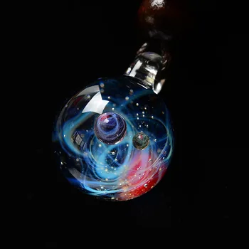LKO Hmlovina Kozmického Ručné Galaxy Sklenený Prívesok s Lanom Náhrdelník Lucky Muži Ženy Pár Šperky Valentín Prítomný