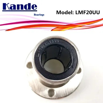 LMF20 UU 1pcs/veľa LMF20UU Kruhové Príruby Lineárne guličkové Ložisko 20 mm LMF20 Pre 3D tlačiarne SMF20UU Kande Ložiská