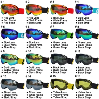 LOCLE Lyžiarske Okuliare Dvojitej Vrstvy UV400 Anti-fog Lyžiarske Okuliare Sneh, Lyžovanie, Snowboard Motokrosové Okuliare Lyžiarske Masky, alebo Okuliare