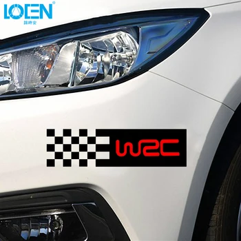 LOEN 2KS! Nepremokavé Červená Čierna Biela Nálepka WRC Majstrovstvá Sveta v Rely Šport Pretekárske Auto Styling Nálepky Závodné Športové Obtlačky