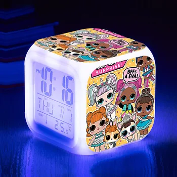 LOL Prekvapenie Bábiky LED Budík Anime, Komiksu, Digitálne Žiariace Budík Lols Bábiky Údaje Akcie Narodeniny Hračky pre Dievčatá