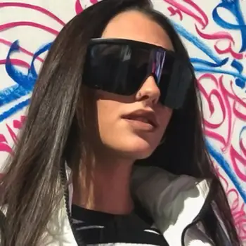 LongKeeper Nadrozmerné Jeden kus slnečné Okuliare Muži Ženy Outdoorové Športy Veľké Rámom Slnečné Okuliare, Anti-UV Vetru Okuliare Okuliare