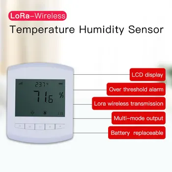 Lora teploty vlhkosti snímač 5 km dlhý rad teplota vlhkosť vysielač bezdrôtového vlhkosť monitorovanie LCD displej