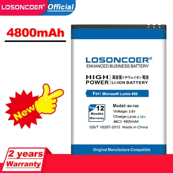 LOSONCOER 4800mAh BV-T4D Batérie Pre Microsoft Nokia Lumia 950 XL CityMan 940 XL RM-1118 RM-1116 Batérie