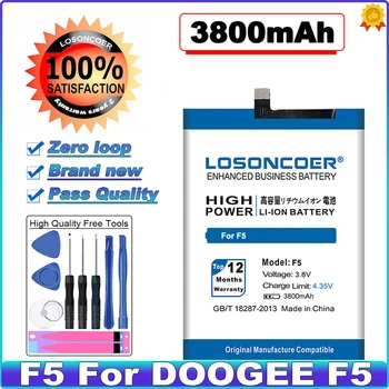 LOSONCOER Top 3800mAh Pre Doogee F5 Batérie F5 Mobilný Telefón Vysokej Kvality Batterie Bateri