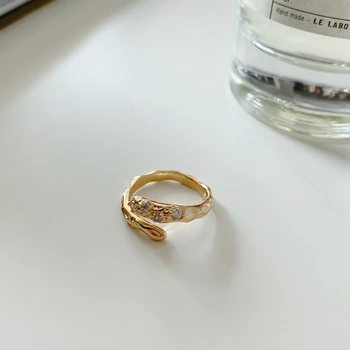 LouLeur Reálne 925 Sterling Silver Nepravidelný Krúžky Minimalistický Diamond Strieborné Prstene pre Ženy Módne Luxusné Jemné Šperky 2020 Nové
