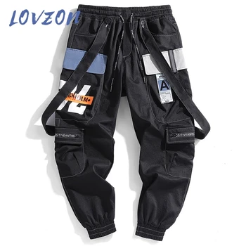 LOVZON 2021 New Horúce Jogger Voľnočasové Športové Nohavice Mužov Hip Hop Streetwear Lúč Nohy Cargo Nohavice Módne Tlač Mužov Nohavice