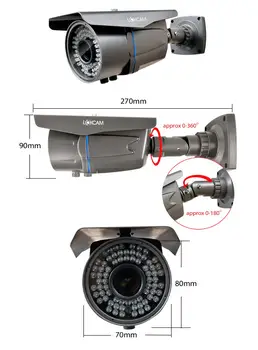 LOXCAM H. 265 4MP 48V POE IP Kamera IP66 V/ Vonkajšie Nepremokavé 4MP Onvif P2P 2.8-12mm Varifokálny Zoom CCTV Kamery