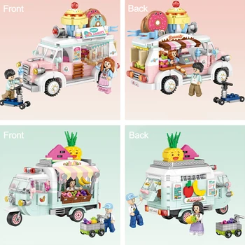 LOZ Bloky Auto Mini Tehly Tvorca Šišky Ovocie Van Juguetes Carros DIY Predaja Modelu Auta Dievčatá Chlapci Vianoce, Narodeninové Darčeky