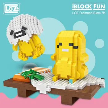 LOZ Diamond Blokov Sushi Montáž Modelu Mini Tehly Stavebné Bloky Nastaviť Vajcia Akcie Obrázok Pixelov Plastové Hračky pre Deti Potravín