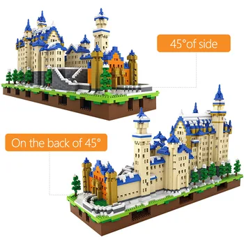 LOZ Mini Bloky Nové Swan Kamenný Hrad 3D Model Budovy Blokov Technické Vzdelávacie Hračky pre Deti, Dary Stvoriteľa 6800pcs Tehly
