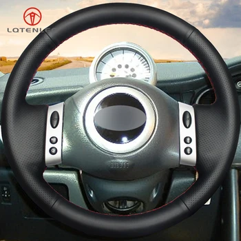 LQTENLEO Black PU Umelej Kože, Ručne šité Auto Volant, Kryt Pre Mini Coupe 2001-2006 Mini R50 R53 R60