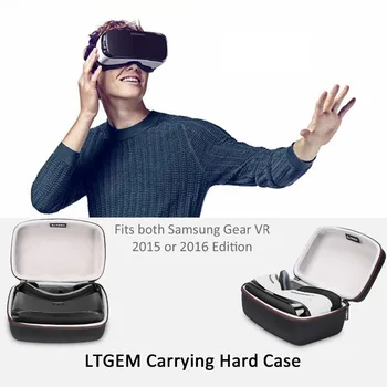 LTGEM Pevného Skladovanie Cestovné puzdro pre Samsung Výstroj VR 2016 alebo Google OEM Vidiny Zobraziť VR Headset (Len Tak)
