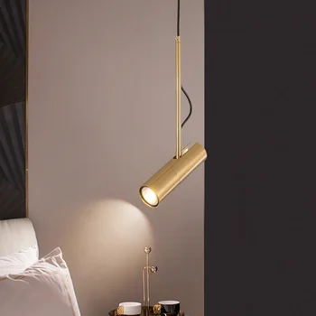LukLoy LED Rotačné Pozornosti Nordic Moderný Prívesok Svetlo Závesné Lampy, Obývacia Izba Oblečenie Svetlo, Lampa Black Gold Bar Lampa Biela