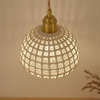 LukLoy Nordic Prívesok Svetlo Vintage Prívesok Lampa Kuchyňa Keramiky Visí Lampa Obývacia Nočná Lampa Odtiene Osvetlenie Jedáleň