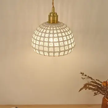 LukLoy Nordic Prívesok Svetlo Vintage Prívesok Lampa Kuchyňa Keramiky Visí Lampa Obývacia Nočná Lampa Odtiene Osvetlenie Jedáleň