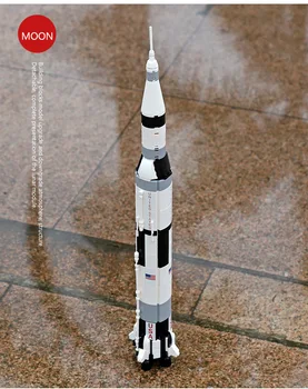 Lunar Lander Vesmírnej Stanice Model Stavebné Bloky MOC Príslušenstvo Súpravy Tehly Hračky Deti Kozmonaut Dary